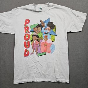 Disney Proud Family Shirt Womens Medium Short Sleeve White Y2K